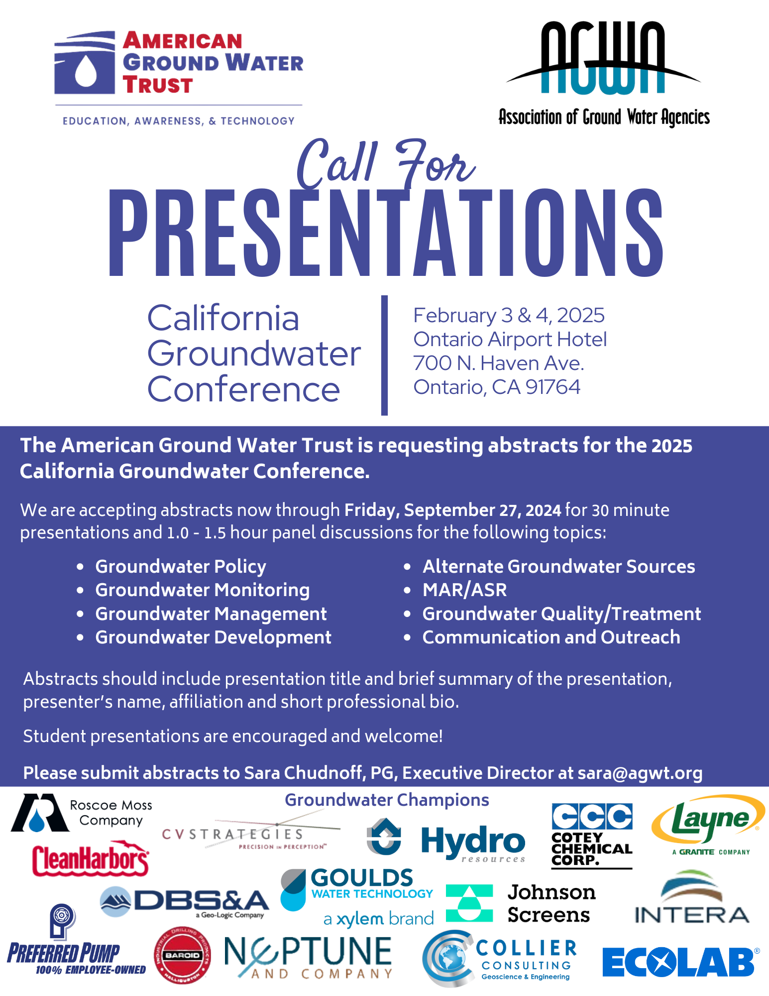 California Call for Presentations